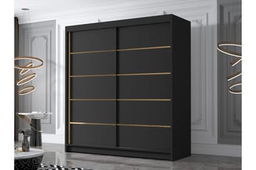 Chavez Garderob 180x215 cm - Svart - Products - Förvaring - Garderober & garderobssystem - Garderobsskåp