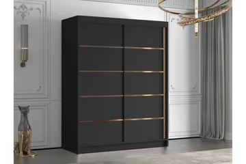 Emet Garderob 150x200 cm - Svart - Products - Förvaring - Garderober & garderobssystem - Garderobsskåp