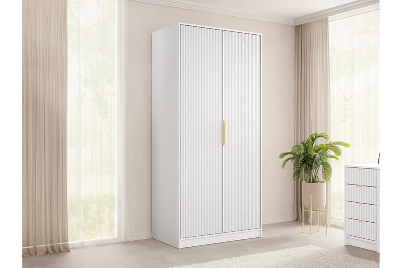 Gudelia Garderob 102x216 cm - Grå - Products - Förvaring - Garderober & garderobssystem - Garderobsskåp