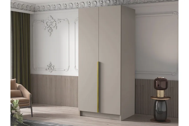 Julissa Garderob 100 cm - Kashmir/Guld - Products - Förvaring - Garderober & garderobssystem - Garderobsskåp