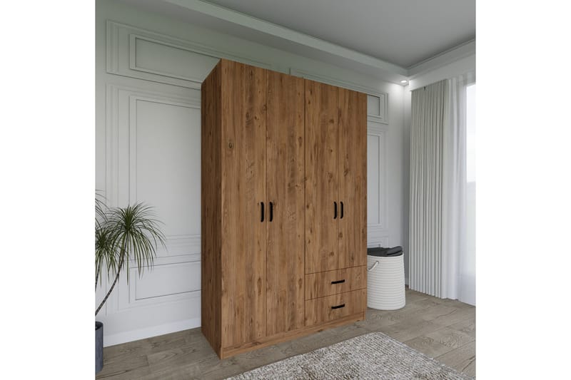 Yaman Garderob 120x180 cm - Brun - Products - Förvaring - Garderober & garderobssystem - Garderobsskåp