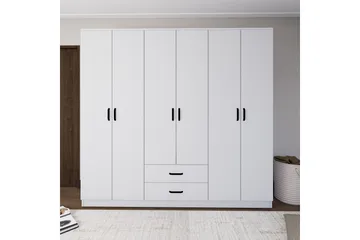 Yaman Garderob 180x190 cm - Mattvit - Products - Förvaring - Garderober & garderobssystem - Garderobsskåp