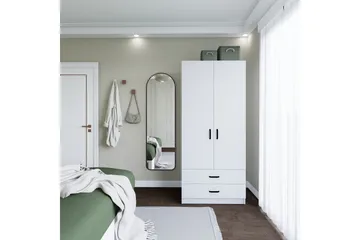 Yaman Garderob 80x182 cm - Mattvit - Products - Förvaring - Garderober & garderobssystem - Garderobsskåp