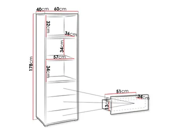 Agawal Bokhylla 60 cm - Brun - Products - Förvaring - Hylla - Bokhylla