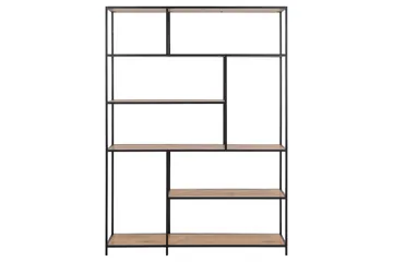 Hasslevik Bokhylla 135x35 cm 4 Hyllor - Natur/Matt Svart - Products - Förvaring - Hylla - Bokhylla