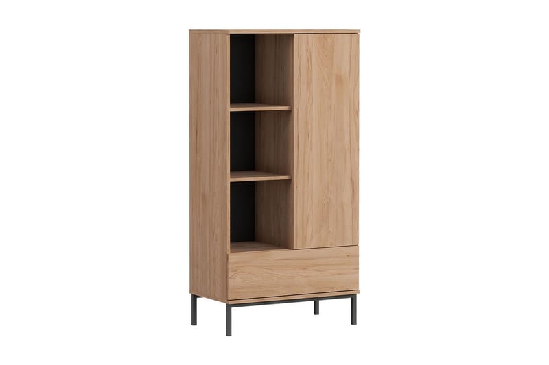 Querty Bokhylla 70x140x41 cm - Natur/Svart - Products - Förvaring - Hylla - Bokhylla