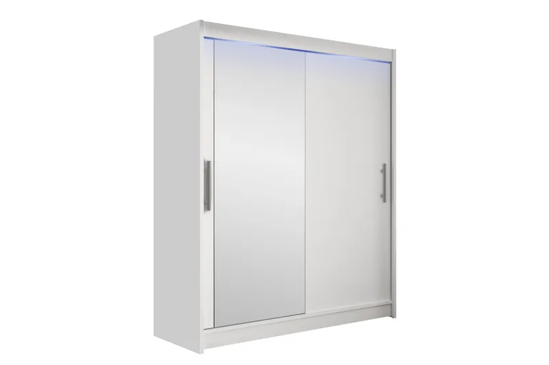 Leila Garderob med Spegel 150x200 cm, Vit