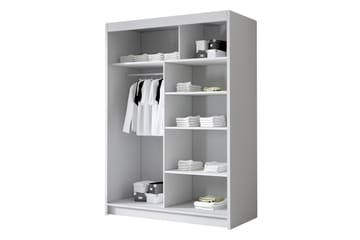 Lungos Garderob med Spegel 120x200 cm - Svart/Vit - Products - Förvaring - Garderober & garderobssystem