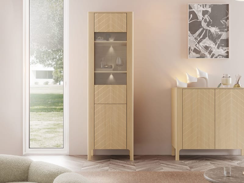 Aggarwal Vitrinskåp 60 cm med Belysning - Products - Förvaring - Skåp - Vitrinskåp