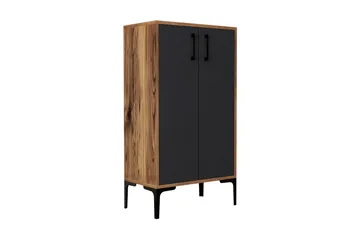 Babice Skoskåp 35x60 cm - Antracit/Valnöt - Products - Förvaring - Skåp - Förvaringsskåp