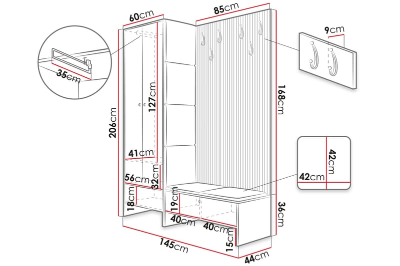Dunvegan Highboard - Brun - Products - Förvaring - Skåp - Förvaringsskåp