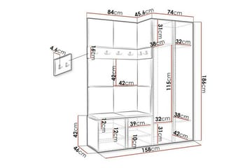 Dunvegan Highboard Graphite - Products - Förvaring - Skåp - Förvaringsskåp