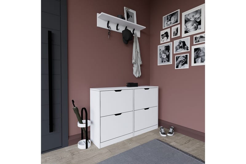 Durusu Skoskåp 120,5 cm - Mattvit - Products - Förvaring - Skåp - Förvaringsskåp