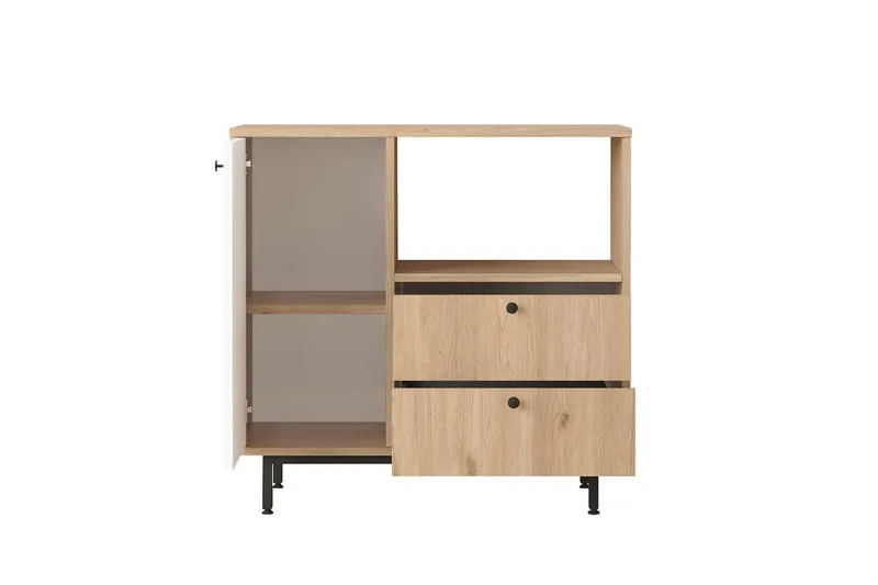 Flerfunktionsskåp Miraen Ek / Vit - Ljusbrun/Vit - Products - Förvaring - Skåp - Förvaringsskåp