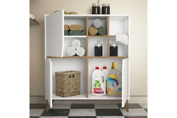 Hovdane Förvaringsskåp 100 cm - Vit/Brun - Products - Förvaring - Skåp - Förvaringsskåp