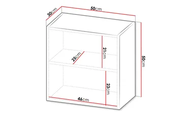 Kangana Vitrinskåp 50x50 cm - Beige - Products - Förvaring - Skåp - Vitrinskåp