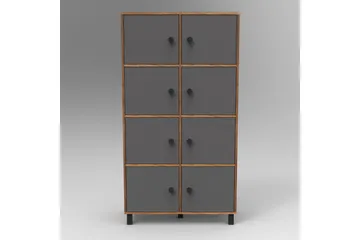 Numandro Highboard 40x96 cm - Teak/Antracit - Products - Förvaring - Skåp - Förvaringsskåp