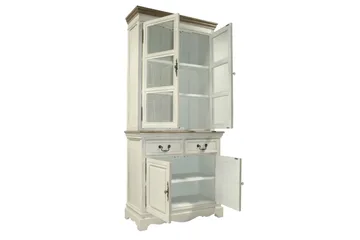 Samira Vitrinskåp 39,5 cm djup 85,5 cm bred 189,5 cm hög Ljust Trä - Products - Förvaring - Skåp - Vitrinskåp