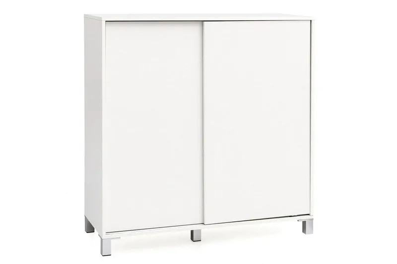 Skoskåp Wohnling melaminbelagd MDF, skjutdörrar, för 20 par Vit, Vit