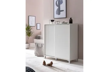 Skoskåp Wohnling melaminbelagd MDF, skjutdörrar, för 20 par Vit - Vit - Products - Förvaring - Skåp - Förvaringsskåp