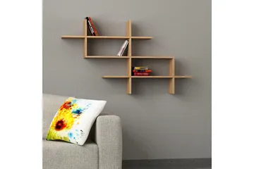 Halic Bokhylla 150x22 cm Brun - Hanah Home - Products - Förvaring - Småförvaring - Väggförvaring