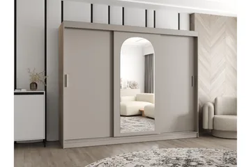 Tallmo Garderob m. Spegel 250x200 cm - Grön - Products - Förvaring - Garderober & garderobssystem