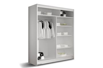 West Garderob 150x58x200 cm LED-belysning - Beige - Products - Förvaring - Garderober & garderobssystem
