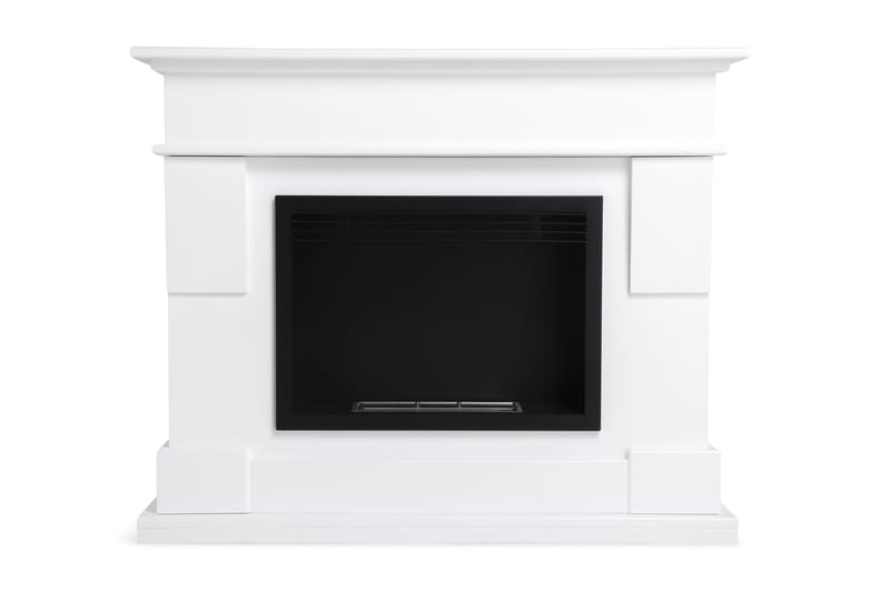 Route Braskamin Bioetanol Fristående MDF, Vit/Svart/Rostfritt Stål