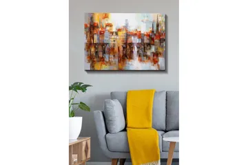 Canvastavla - Färgglad stadsbild med historiska byggnader och broar - Orange / Blå / Beige - Products - Inredning - Tavlor & posters - Canvastavla