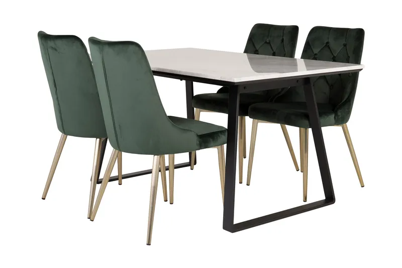 Admira Matgrupp med 4 Valerie Lyx Sammetsstol - Products - Möbler - Bord & matgrupp - Matgrupp