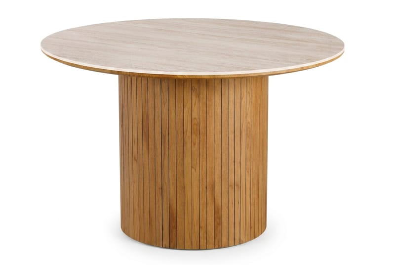 Arvo Matbord Rund 120 cm Travertinlook - Ek - Products - Möbler - Bord & matgrupp - Matbord & köksbord