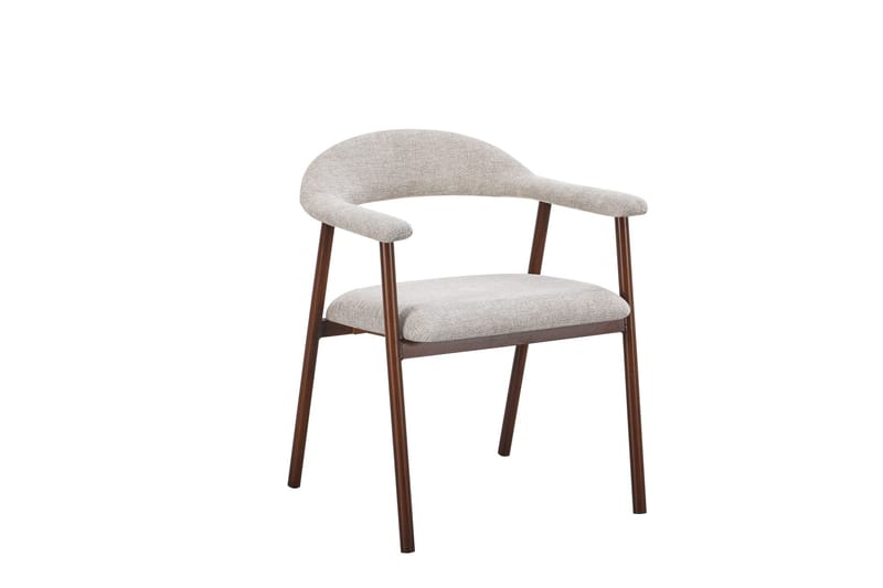 Arvo Matgrupp runt 120 cm Travertinlook med 4 Ronja Matstolar - Valnöt - Products - Möbler - Bord & matgrupp - Matgrupp