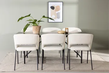 Astrid Matgrupp 200 cm Rektangulär med 6 Day stolar - Svart - Products - Möbler - Bord & matgrupp - Matgrupp