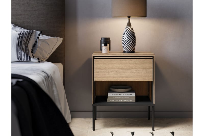 Basici Sängbord 51 cm - Brun - Products - Möbler - Bord & matgrupp - Avlastningsbord & sidobord - Sängbord & nattduksbord