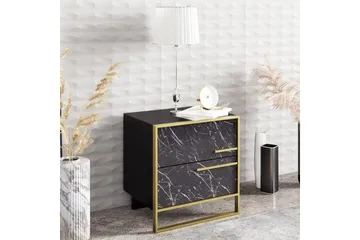Cofield Nattduksbord 50 cm - Guld|Svart - Products - Möbler - Bord & matgrupp - Avlastningsbord & sidobord - Sängbord & nattduksbord