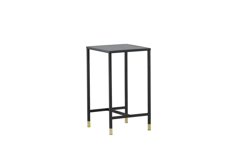 Dipp Sängbord 40 cm Marmormönster, Glas/Svart/Grå