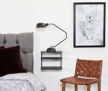 Elliot vägghängt sängbord - Svart, Matt svart