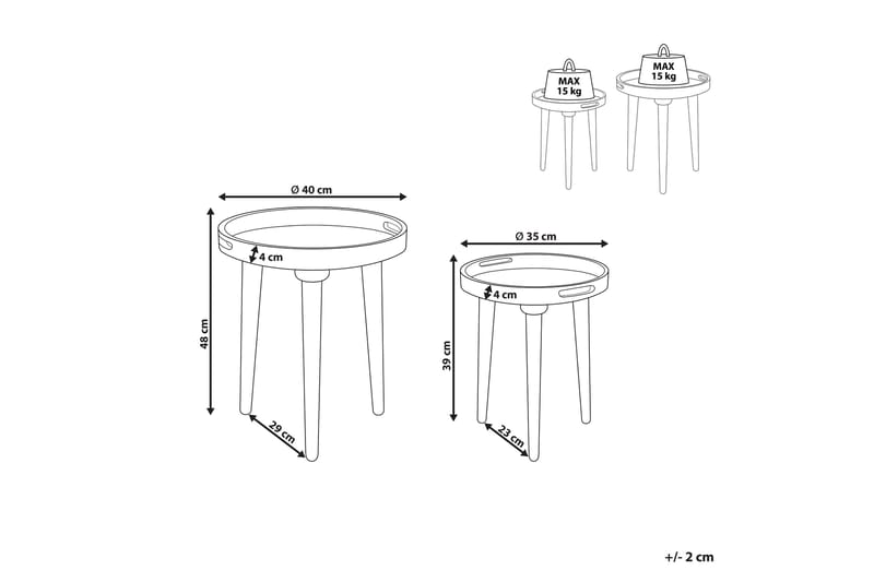 Finbar Satsbord 40 cm - Mörkt trä - Products - Möbler - Bord & matgrupp - Avlastningsbord & sidobord - Satsbord