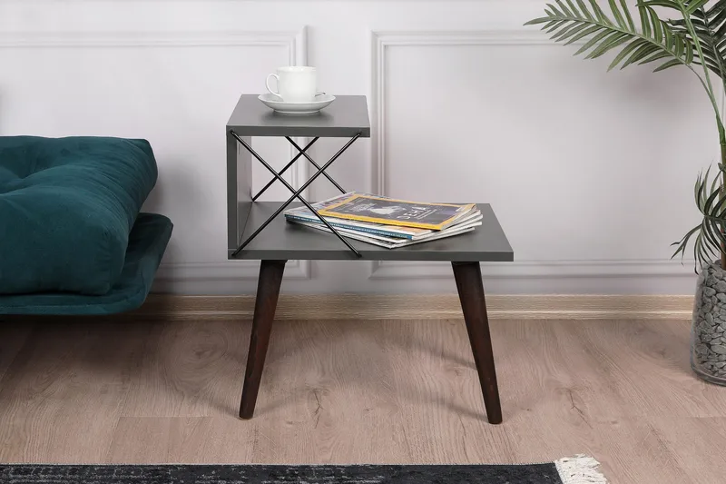 Kaysie Sängbord 50 cm - Antracit - Products - Möbler - Bord & matgrupp - Avlastningsbord & sidobord - Sängbord & nattduksbord