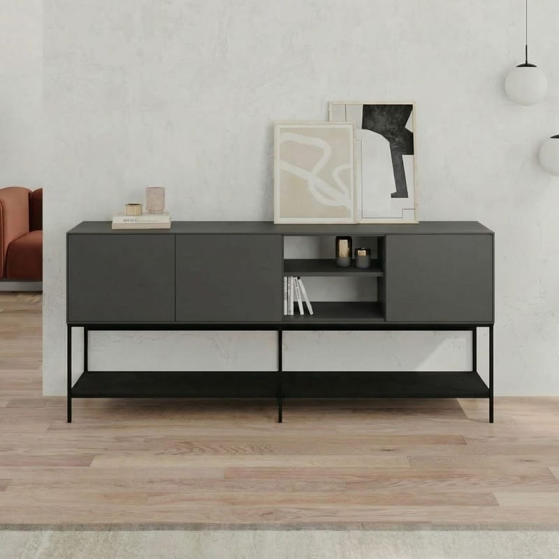 Kenvor Konsol 180x80x40 cm - Antracit, Wood Black, Svart - Products - Möbler - Bord & matgrupp - Avlastningsbord & sidobord - Konsolbord & hallbord