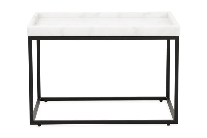 Kungshult Sidobord 60 cm, Vit/Svart
