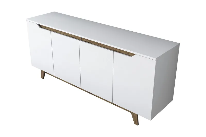 Porzic Konsollbord 180 cm - Vit/Mörkbrun - Products - Möbler - Bord & matgrupp - Avlastningsbord & sidobord - Konsolbord & hallbord