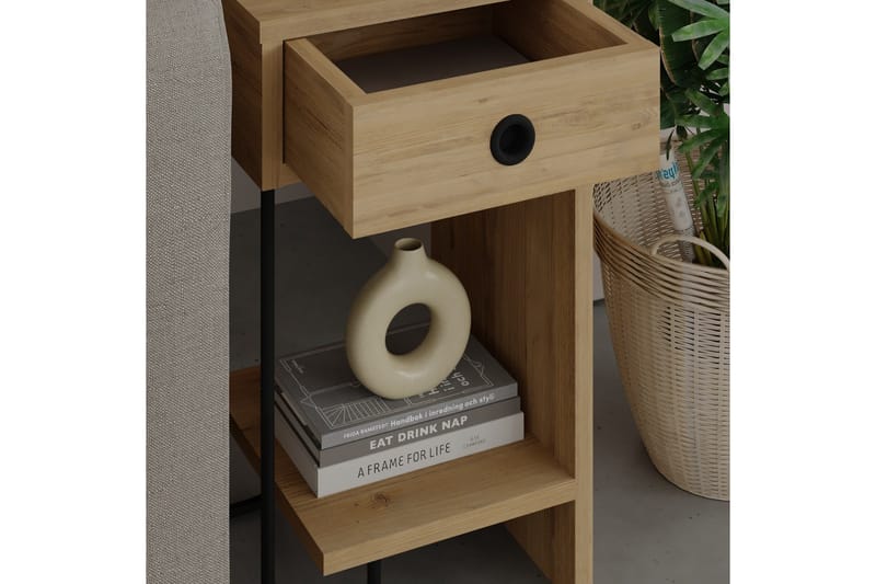 Sirius Sängbord 32x30 cm Ljusbrun - Hanah Home - Products - Möbler - Bord & matgrupp - Avlastningsbord & sidobord - Sängbord & nattduksbord