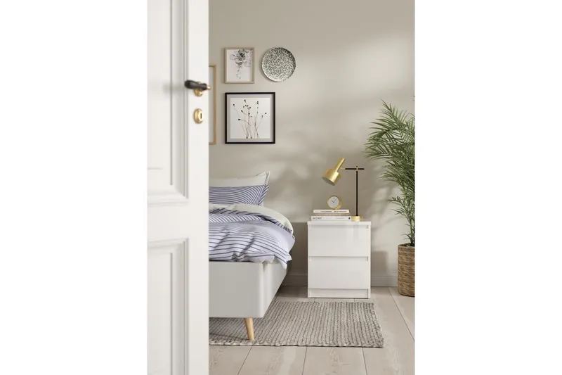 Salomns Sängbord 40,4 cm - Vit - Products - Möbler - Bord & matgrupp - Avlastningsbord & sidobord - Sängbord & nattduksbord