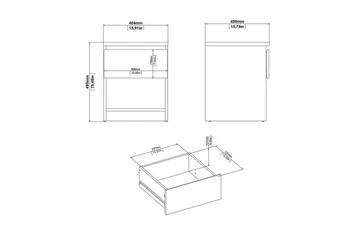 Salomns Sängbord 40,4 cm - Vit - Products - Möbler - Bord & matgrupp - Avlastningsbord & sidobord - Sängbord & nattduksbord