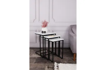 Nagako Satsbord Vit/Svart - Hanah Home - Products - Möbler - Bord & matgrupp - Avlastningsbord & sidobord - Satsbord