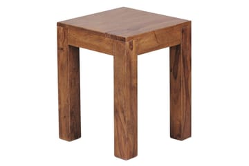 Sido bord Wohnling massivt trä 35x35cm med träben, lantlig stil Rosenträ - Rosenträ - Products - Möbler - Bord & matgrupp - Avlastningsbord & sidobord - Brickbord & småbord