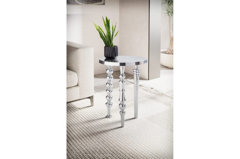 Sido bord Wohnling Metall Rund 44 cm med 3 Olika Ben Modern - Products - Möbler - Bord & matgrupp - Avlastningsbord & sidobord - Brickbord & småbord