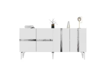 Vania Konsollbord 150 cm - Vit/Silver - Products - Möbler - Bord & matgrupp - Avlastningsbord & sidobord - Konsolbord & hallbord