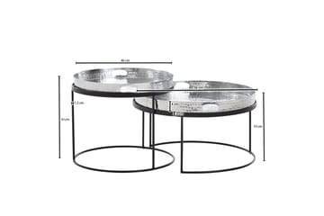Wilhem Satsbord 46 cm Rund - Silver - Products - Möbler - Bord & matgrupp - Avlastningsbord & sidobord - Satsbord